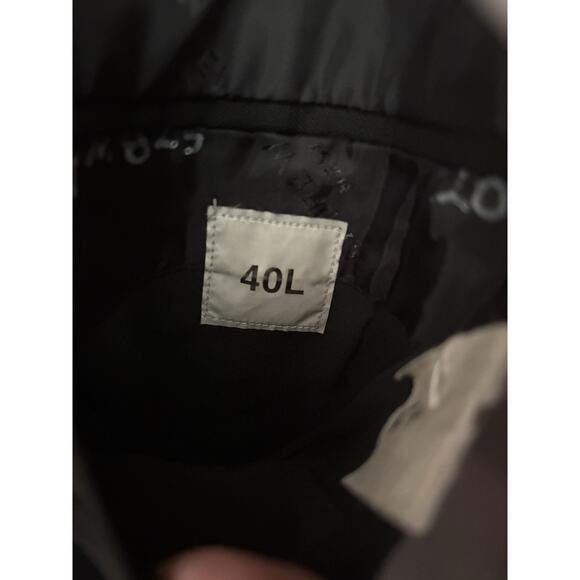 Men's Retro Andrew Fezza 40L Black Tuxedo Jacket with Collar & Satin Trim - Picture 6 of 6